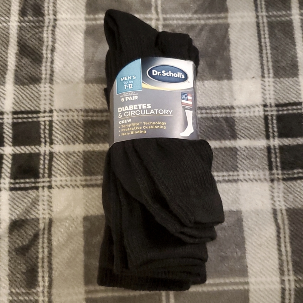 Diabetes & Circulatory Socks, 6 Pair